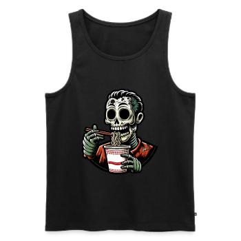 Zombie Ramen Noodles for Scary Movies Japanese - Men's Premium Organic Tank Top - black - Front - AI Model Male 178 light (178cm)