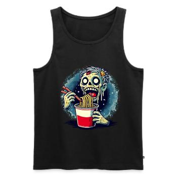 Zombie Ramen Noodles For Scary Movies Japanese - Men's Premium Organic Tank Top - black - Front - AI Model Male 178 light (178cm)