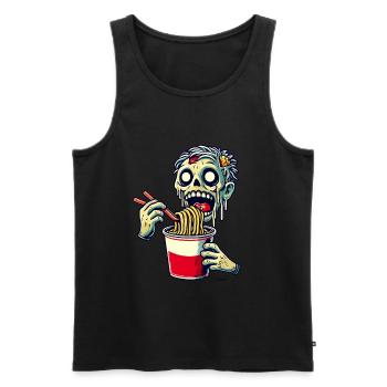 Zombie Ramen Noodles Japanese Food - Men's Premium Organic Tank Top - black - Front - AI Model Male 178 light (178cm)
