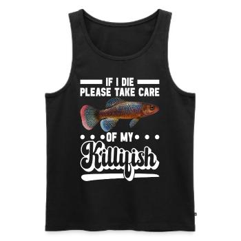 Killifish Quarium Fish - Men's Premium Organic Tank Top - black - Front - Michal (187cm)