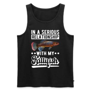Killifish Quarium Fish - Men's Premium Organic Tank Top - black - Front - Michal (187cm)
