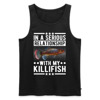 Killifish Quarium Fish - Men's Premium Organic Tank Top - black - Front - Michal (187cm)