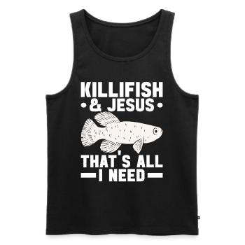 Killifish Quarium Fish - Men's Premium Organic Tank Top - black - Front - Michal (187cm)