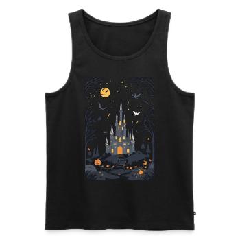 Spooky Haunted Castle Magical Haunted Castle - Men's Premium Organic Tank Top - black - Front - AI Model Male 178 light (178cm)