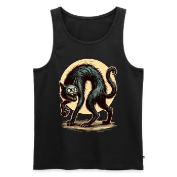 diy haCreepy Cat Black Witch Cat Hallowee - Men's Premium Organic Tank Top - black - Front - AI Model Male 178 light (178cm)