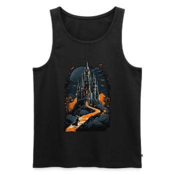 Spooky Haunted Castle Magical Haunted Castle - Men's Premium Organic Tank Top - black - Front - AI Model Male 178 light (178cm)
