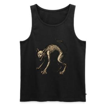 Magical Witch Cat Horrific Horror Cat - Men's Premium Organic Tank Top - black - Front - AI Model Male 178 light (178cm)