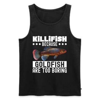 Killifish Quarium Fish - Men's Premium Organic Tank Top - black - Front - Michal (187cm)