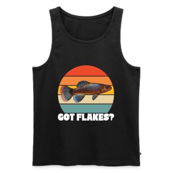 Killifish Quarium Fish - Men's Premium Organic Tank Top - black - Front - Michal (187cm)
