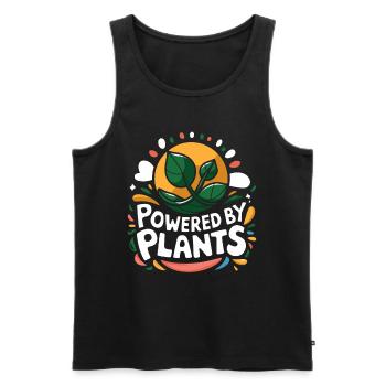 Powered by Plants Naturdesign - Men's Premium Organic Tank Top - black - Front - AI Model Male 178 light (178cm)