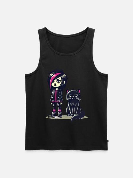 Pastel Goth Style Lover - Men's Premium Organic Tank Top - black