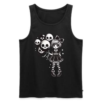 Kawaii Goth Girl Dark Gothic Design - Men's Premium Organic Tank Top - black - Front - Michal (187cm)