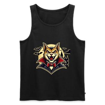 Vampire Cat Loving Cat Owner Halloween - Men's Premium Organic Tank Top - black - Front - Michal (187cm)