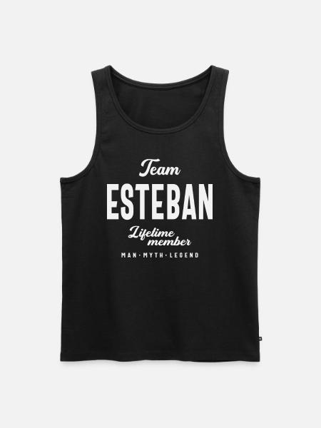Team Esteban Personalized Name Esteban - Men's Premium Organic Tank Top - black