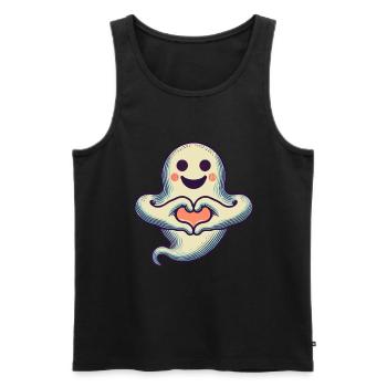 My Halloween Boo Niedlicher Liebe Geist - Männer Premium Bio Tank Top - Schwarz - Vorne - Michal (187cm)