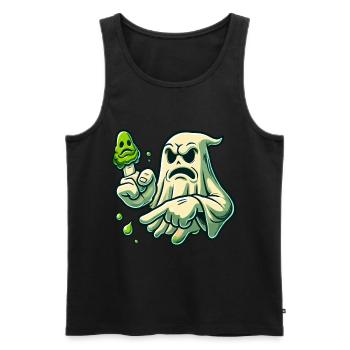 Lustiger Popel Geist Retro Cartoon Stil Booger - Männer Premium Bio Tank Top - Schwarz - Vorne - AI Model Male 178 light (178cm)