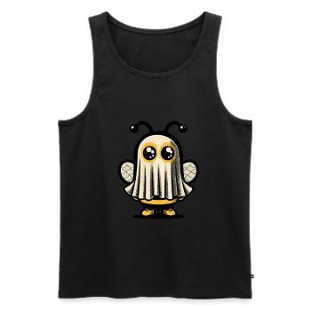 Funny Bee Ghost Cute Ghost Bee - Men's Premium Organic Tank Top - black - Front - Michal (187cm)