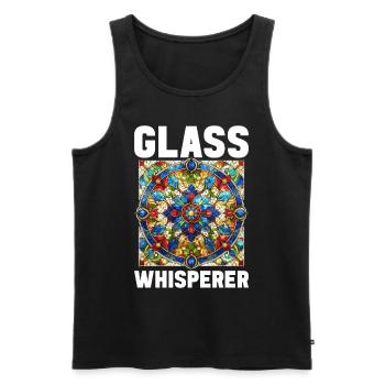 Buntglaskünstler Buntglaskunst - Männer Premium Bio Tank Top - Schwarz - Vorne - Michal (187cm)