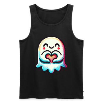 My Halloween Boo Cute Love Ghost - Men's Premium Organic Tank Top - black - Front - Michal (187cm)