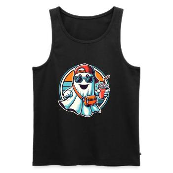 Boo-Jee Gespenst Lustiger Modischer Geist - Männer Premium Bio Tank Top - Schwarz - Vorne - AI Model Male 178 light (178cm)