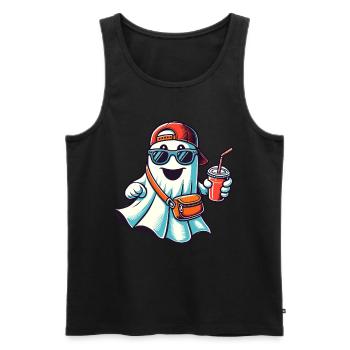 Boo-Jee Gespenst Lustiger Modischer Geist - Männer Premium Bio Tank Top - Schwarz - Vorne - AI Model Male 178 light (178cm)