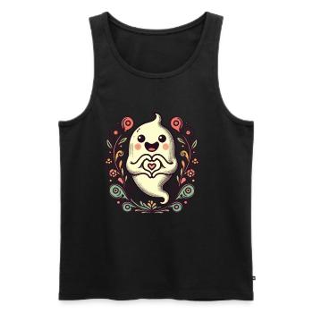 My Halloween Boo Niedlicher Liebe Geist - Männer Premium Bio Tank Top - Schwarz - Vorne - Michal (187cm)