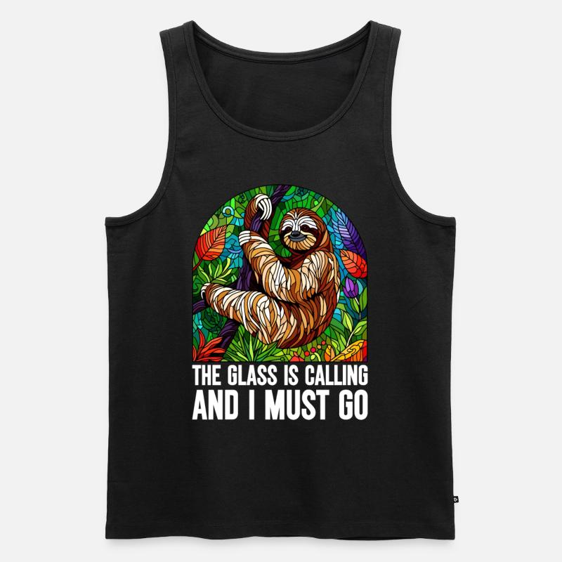 Buntglaskünstler Buntglaskunst - Männer Premium Bio Tank Top - Schwarz