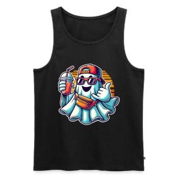 Boo-Jee Gespenst Lustiger Modischer Geist - Männer Premium Bio Tank Top - Schwarz - Vorne - AI Model Male 178 light (178cm)