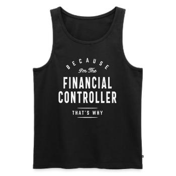 Funny Job Occupation Financial Controller - Men's Premium Organic Tank Top - black - Front - AI Model Male 178 light (178cm)