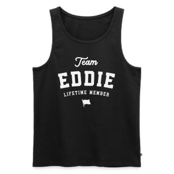 Team Eddie Lifetime Member Funny Name Eddie - Men's Premium Organic Tank Top - black - Front - AI Model Male 178 light (178cm)