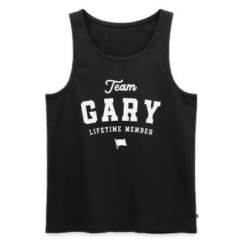 Team Gary Lifetime Member Funny Name Gary - Men's Premium Organic Tank Top - black - Front - Michal (187cm)