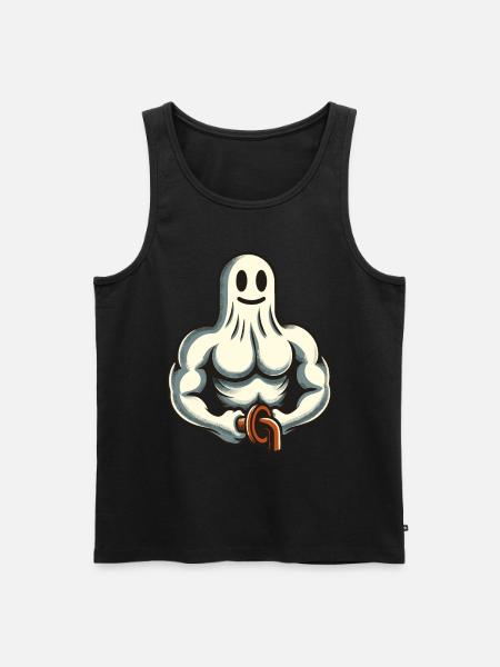 Bodybuilding Ghost Funny Gym Ghost - Men's Premium Organic Tank Top - black