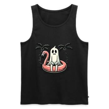 Summer Halloween Spooky Lifestyle Costume Idea - Men's Premium Organic Tank Top - black - Front - AI Model Male 178 light (178cm)