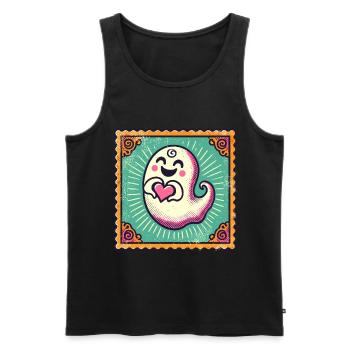 My Halloween Boo Niedlicher Liebe Geist - Männer Premium Bio Tank Top - Schwarz - Vorne - Michal (187cm)