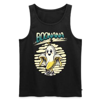 Funny Banana Ghost Ghosts Boonana - Men's Premium Organic Tank Top - black - Front - AI Model Male 178 light (178cm)