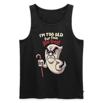 Drôle de dicton Design Grumpy Old Ghost - Débardeur bio Premium Homme - noir - Devant - Michal (187cm)