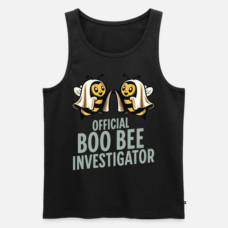 Offizieller Bienen Untersucher Lustiger Spruch - Männer Premium Bio Tank Top - Schwarz