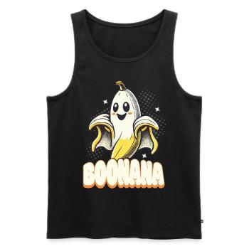 Lustiges Bananen Gespenst Geister Boonana - Männer Premium Bio Tank Top - Schwarz - Vorne - Michal (187cm)