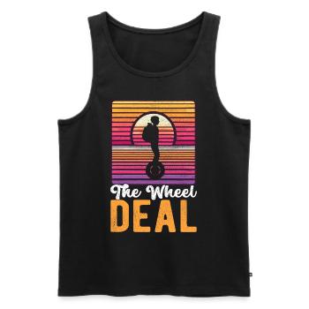 EUC Monowheel - Men's Premium Organic Tank Top - black - Front - Michal (187cm)
