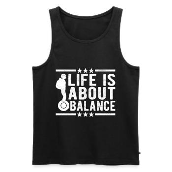 EUC Monowheel - Men's Premium Organic Tank Top - black - Front - Michal (187cm)