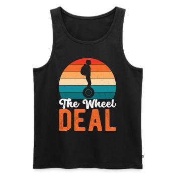 EUC Monowheel - Männer Premium Bio Tank Top - Schwarz - Vorne - Michal (187cm)