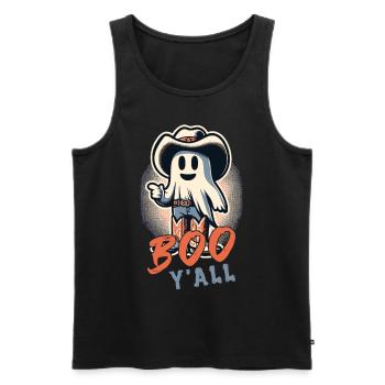 Boo Y’all Cowboy Fantômes Bonne Humeur Fantômes - Débardeur bio Premium Homme - noir - Devant - Michal (187cm)