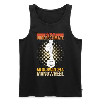 EUC Monowheel - Männer Premium Bio Tank Top - Schwarz - Vorne - Michal (187cm)