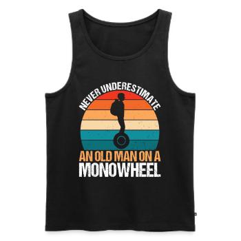EUC Monowheel - Men's Premium Organic Tank Top - black - Front - Michal (187cm)