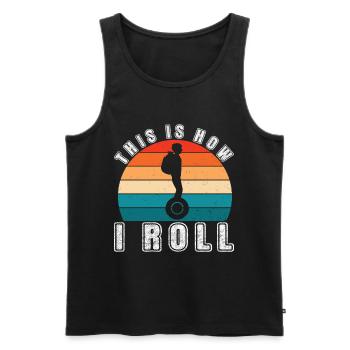 EUC Monowheel - Men's Premium Organic Tank Top - black - Front - Michal (187cm)