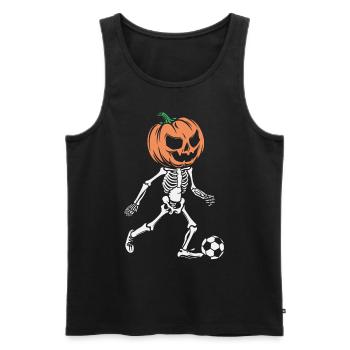 Skeleton Soccer Player - Sports Vibe Halloween - Men's Premium Organic Tank Top - black - Front - Michal (187cm)