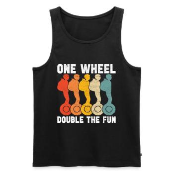 EUC Monowheel - Männer Premium Bio Tank Top - Schwarz - Vorne - Michal (187cm)