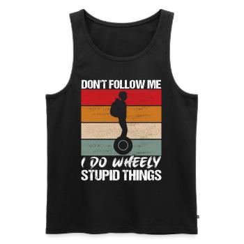 EUC Monowheel - Men's Premium Organic Tank Top - black - Front - Michal (187cm)