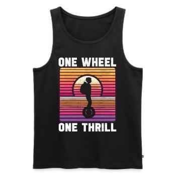 EUC Monowheel - Männer Premium Bio Tank Top - Schwarz - Vorne - Michal (187cm)