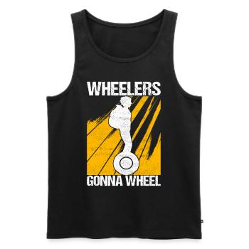 EUC Monowheel - Men's Premium Organic Tank Top - black - Front - Michal (187cm)